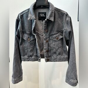 ZARA cropped denim jacket
